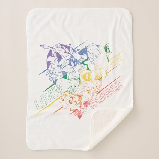 Couverture Sherpa LOONEY TUNES™ - Amour et fête (Devant)