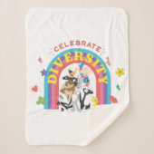 Couverture Sherpa LOONEY TUNES™ - Celebrate Diversity Pride Arc-en-c (Devant)