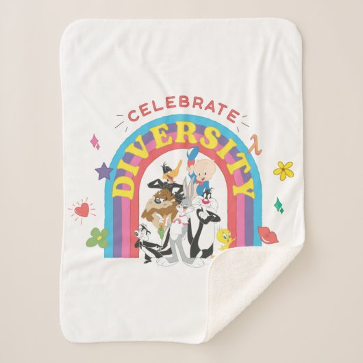 Couverture Sherpa LOONEY TUNES™ - Celebrate Diversity Pride Arc-en-c (Devant)