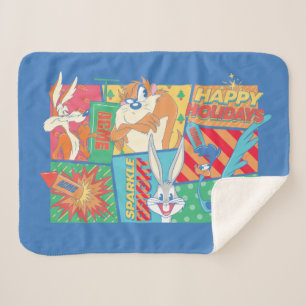 Couverture Sherpa LOONEY TUNES™ Joyeux Motif de vacances