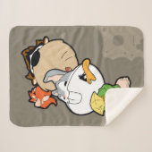 Couverture Sherpa LOONEY TUNES™ Têtes massives stylisées (Devant (Horizontal))