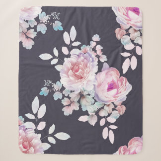 Couverture Sherpa L'ordinateur dessiné de belles fleurs illustration