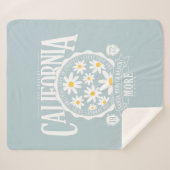 Couverture Sherpa Los Angeles California Floral Graphic (Devant (Horizontal))