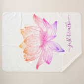 Couverture Sherpa Lotus Fleur Yoga Amateurs de méditation Juste Resp (Devant (Horizontal))