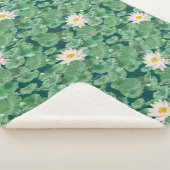 Couverture Sherpa Lotus Lagoon Motif - Le Lotus Blanc (3/4)