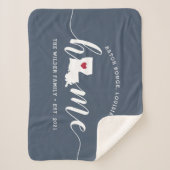 Couverture Sherpa Louisiana Home State Personnalisé (Devant)