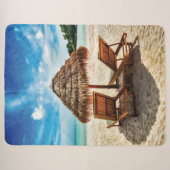 Couverture Sherpa Lounge on beach throw pillow (Devant (Horizontal))