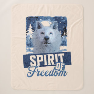 Couverture Sherpa Loup Arctique Esprit de liberté Création faunique