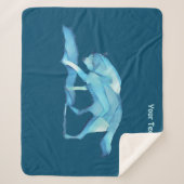 Couverture Sherpa Loup bleu (Devant)