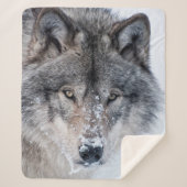 Couverture Sherpa Loup de bois (Devant)