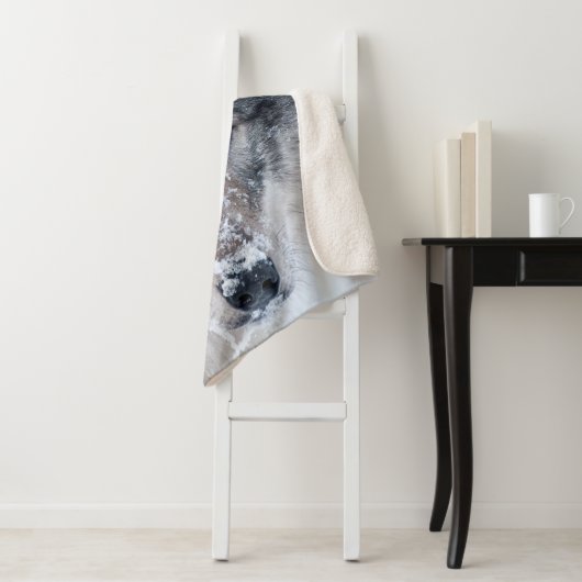 Couverture Sherpa Loup de bois  (En situation)