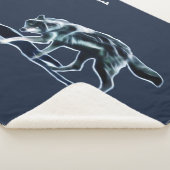 Couverture Sherpa Loup foncé (3/4)