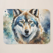 Couverture Sherpa Loup solitaire (Devant (Horizontal))