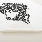Couverture Sherpa Loup tribal (3/4)