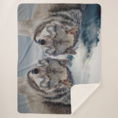 Couverture Sherpa Loups (Devant)