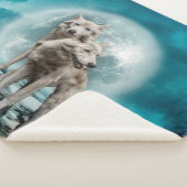Couverture Sherpa Loups blancs (3/4)