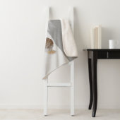 Couverture Sherpa Loups en peinture sur neige - Art original de la f (En situation)