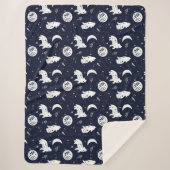 Couverture Sherpa Loups hurlant sur la lune (Devant)