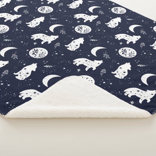 Couverture Sherpa Loups hurlant sur la lune (3/4)