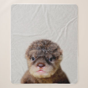 Couverture Sherpa loutre de bébé mignon
