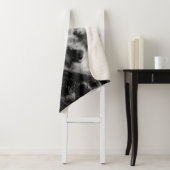 Couverture Sherpa Loutres de mer : Paire blanche noire. (En situation)