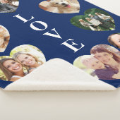 Couverture Sherpa Love 10 Photo Collage Bleu (3/4)