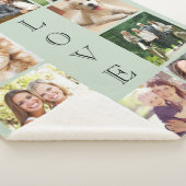 Couverture Sherpa Love 10 Photo Collage Sage Green (3/4)