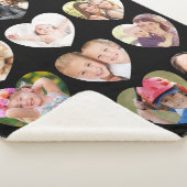 Couverture Sherpa Love 12 Photo Heart Collage noir (3/4)