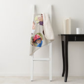 Couverture Sherpa Love 12 Photo Heart Collage Taupe (En situation)