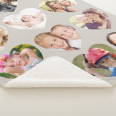 Couverture Sherpa Love 12 Photo Heart Collage Taupe (3/4)