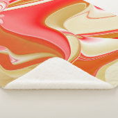 Couverture Sherpa Love and Gold Abstrait 3D Rainbowart (3/4)