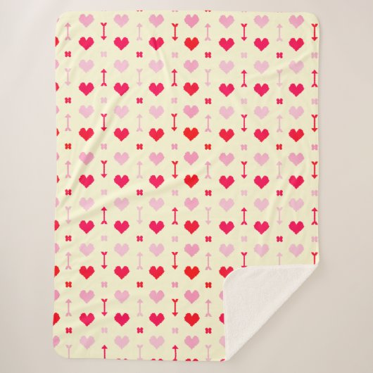 Couverture Sherpa Love Arrows & Blossoms (Devant)