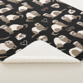 Couverture Sherpa Love Ferrets - Noir (3/4)