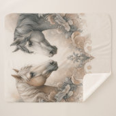 Couverture Sherpa Love for Horses Sherpa Blanket (Devant (Horizontal))