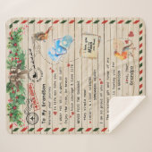 Couverture Sherpa Love Grandson|Lettre À Mon Petit-Fils Je Suis Fièr (Devant (Horizontal))