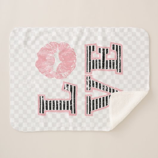 Couverture Sherpa Love Lips (Devant (Horizontal))