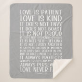 Couverture Sherpa Love Never Fails Sherpa Blanket (Devant)