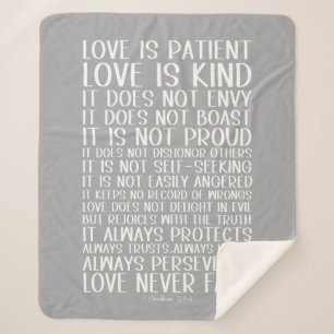 Couverture Sherpa Love Never Fails Sherpa Blanket