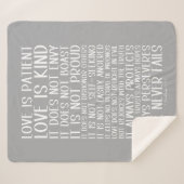 Couverture Sherpa Love Never Fails Sherpa Blanket (Devant (Horizontal))