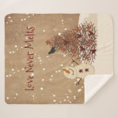 Couverture Sherpa Love Never Melts Sherpa Blanket (Devant (Horizontal))