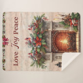 Couverture Sherpa Love, Peace, Joy: Cozy Sherpa Blanket (Devant (Horizontal))