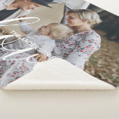 Couverture Sherpa 'Love' Photo de famille personnalisée avec nom per (3/4)