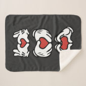 Couverture Sherpa Love Red Heart Mouse Hands (Devant (Horizontal))