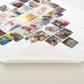 Couverture Sherpa Love Script Heart Formé Photo Collage (3/4)