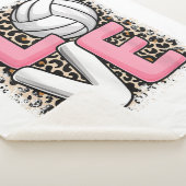 Couverture Sherpa Love Volleyball Empreinte de léopard Filles Volley (3/4)