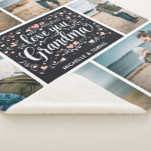 Couverture Sherpa Love You Grand-mère Custom 6 Photo Collage (3/4)