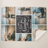 Couverture Sherpa Love You Grand-mère Custom 6 Photo Collage (Devant (Horizontal))