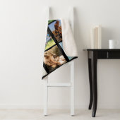 Couverture Sherpa Love You Mom Family Photo Collage noir (En situation)