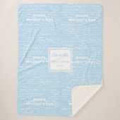 Couverture Sherpa Lovely Blue Lettering Mother’s Day Gift for Mom  (Devant)
