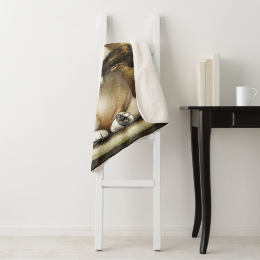 Couverture Sherpa Lovely Puppy (En situation)